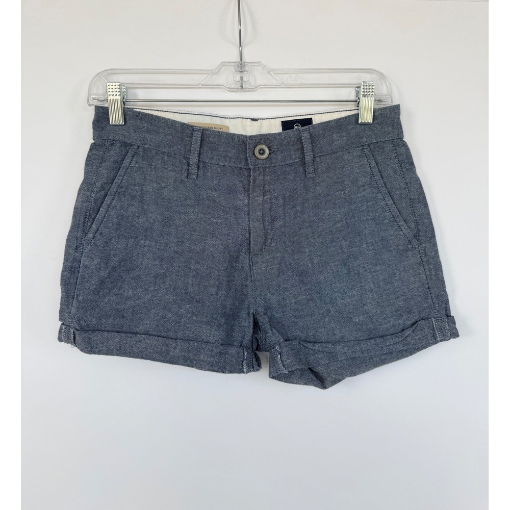AG Adriano Goldschmied The Tristan Short Blue Tailored Cuffed Shorts 25 Preppy